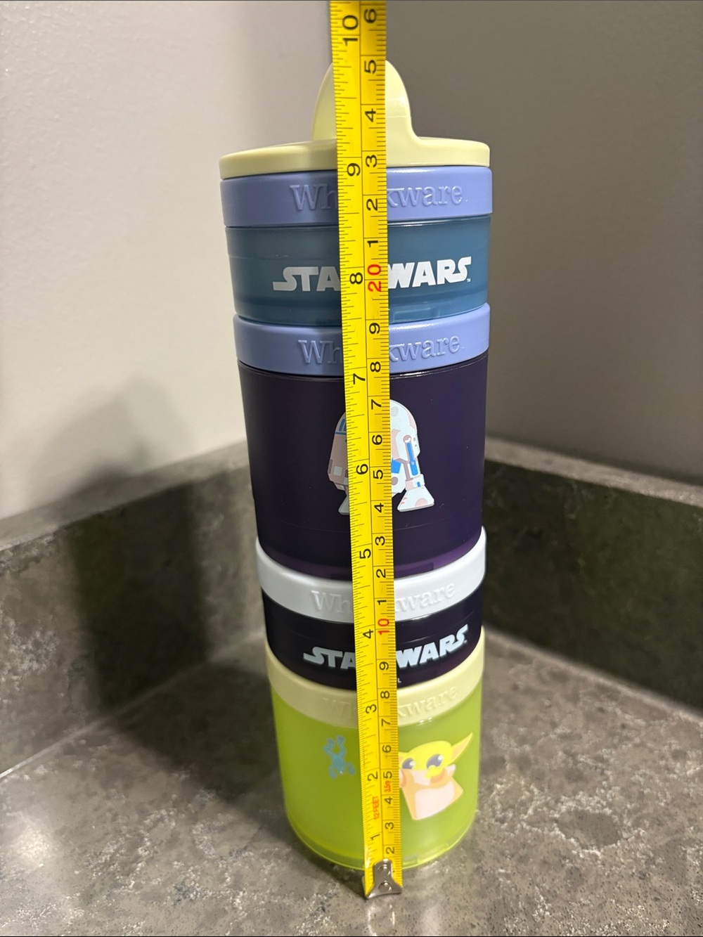 Whiskware Star Wars R2-D2 & Grogu Stackable Snack Containers. 4 Piece Set - Picture 11 of 14